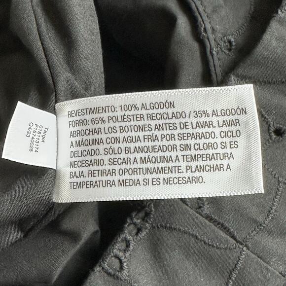 A New Day‎ Women's High-Rise Pleated Eyelet Cotton Short Black Size 10 Cottage - Picture 6 of 12